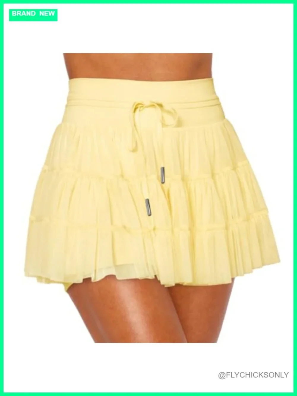 Women Athletic Tennis Mini Skorts with Pockets Flowy Ruffle Tiered Short Skirt